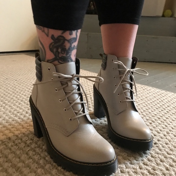 light grey doc martens